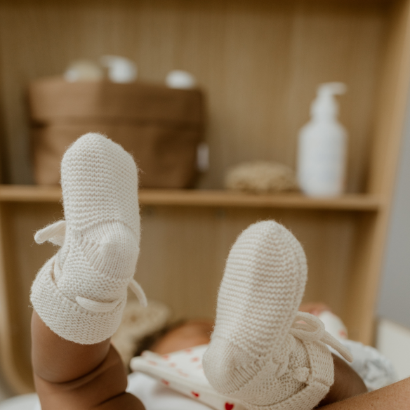 Chaussons tricotés