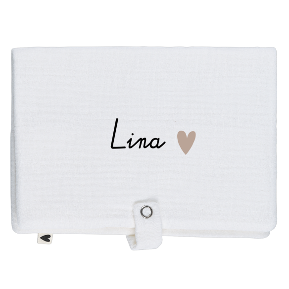 Range couche en gaze de coton écru