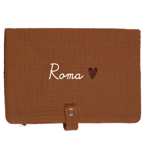 Range couche en gaze de coton caramel