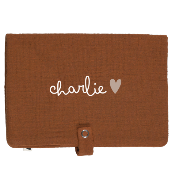 Range couche en gaze de coton caramel