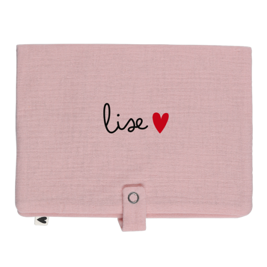 Range couche en gaze de coton rose