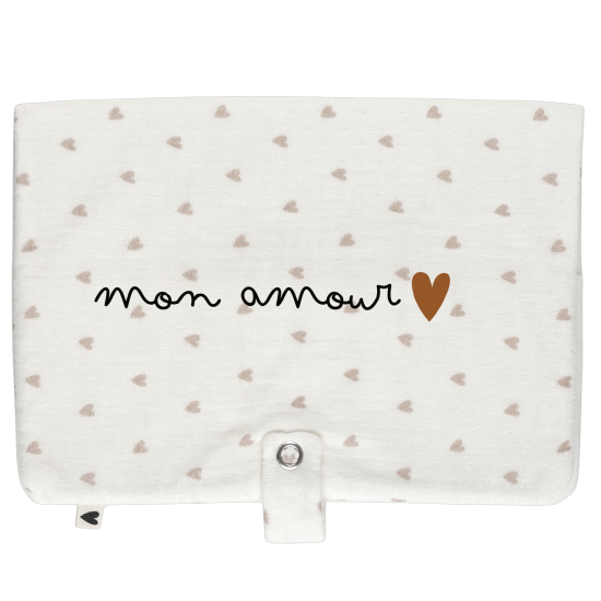 Range couche en gaze de coton motif coeurs
