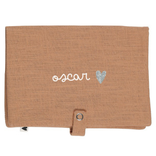 Range couche en lin camel