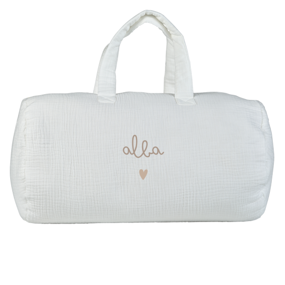 Grand sac polochon gaze écru