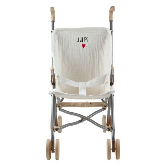 Poussette en gaze de coton écru