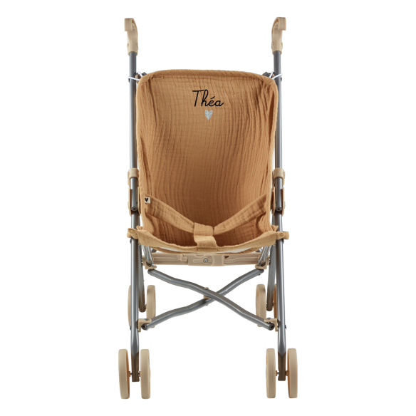 Poussette en gaze de coton camel