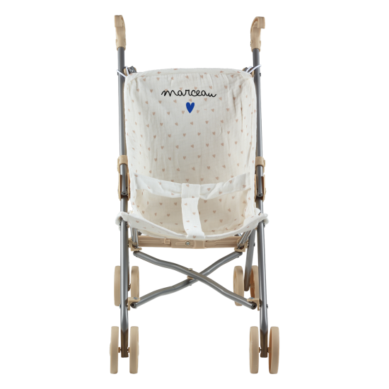 Poussette en gaze de coton cœurs