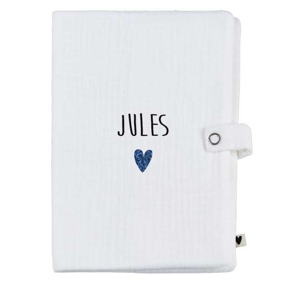 protège carnet de santé en gaze de coton personnalisé