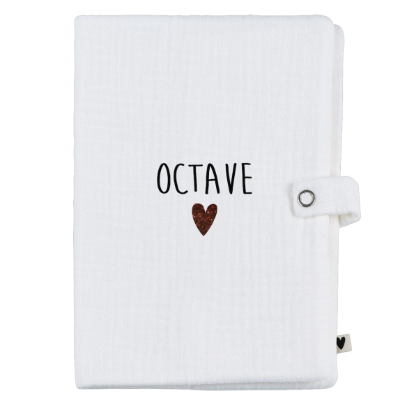 protège carnet de santé en gaze de coton personnalisé