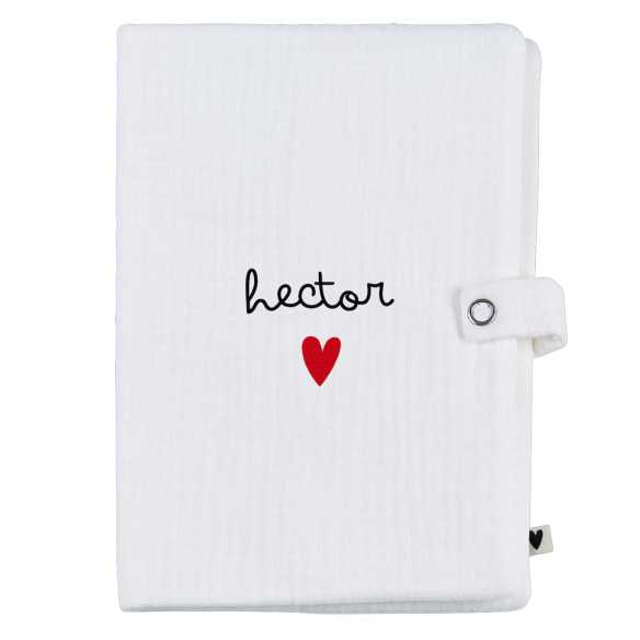 protège carnet de santé en gaze de coton personnalisé