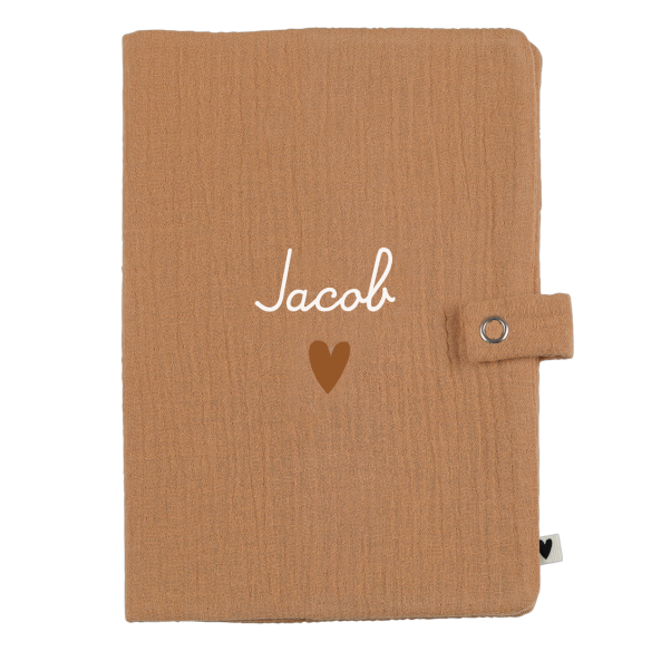 protège carnet de santé en gaze de coton personnalisé