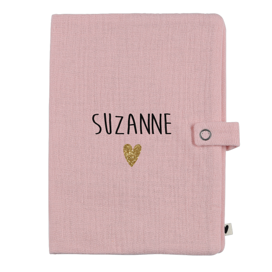 protège carnet de santé en gaze de coton personnalisé