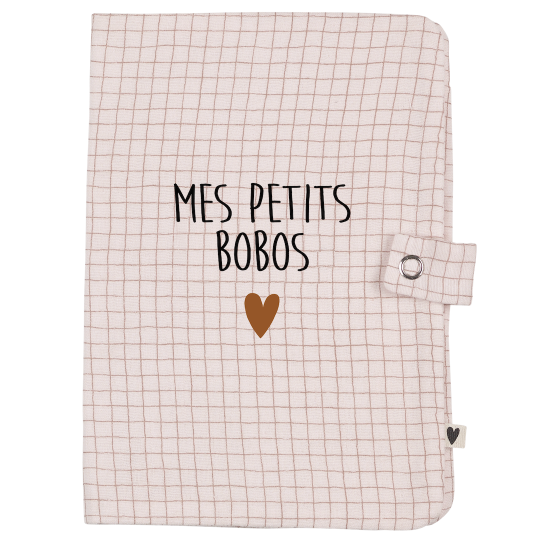 protège carnet de santé gaze petits carreaux personnalisé