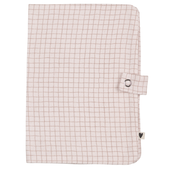 protège carnet de santé gaze petits carreaux personnalisé