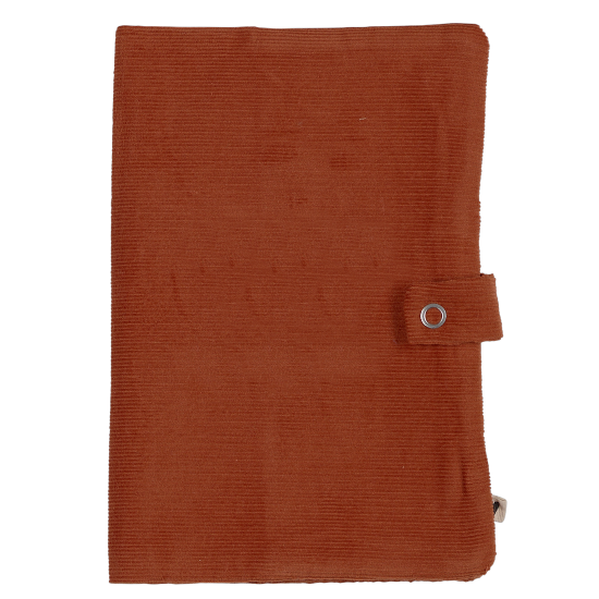 Protège carnet de santé velours brique personnalisé
