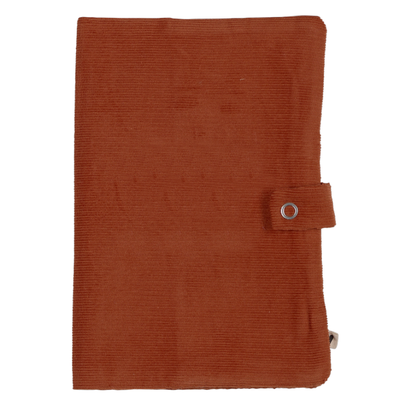 Protège carnet de santé velours brique personnalisé