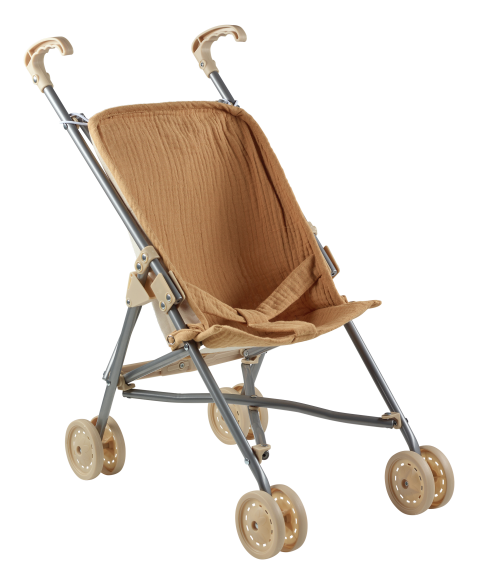 Poussette en gaze de coton camel