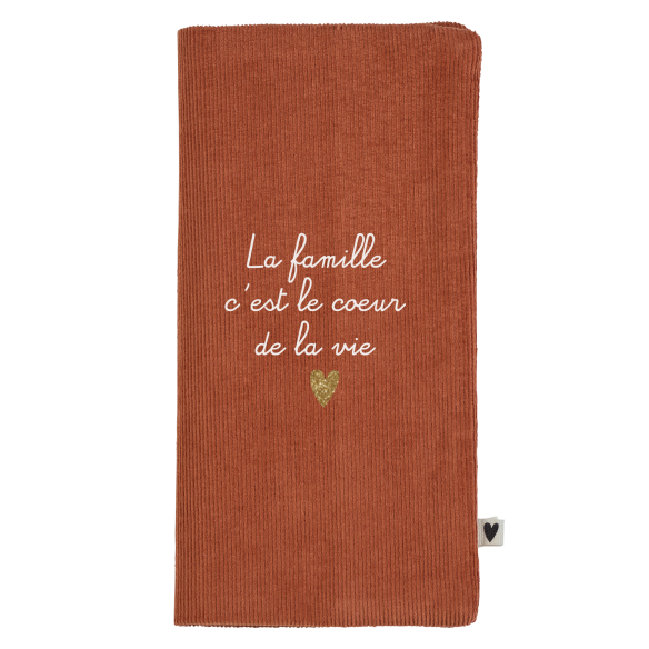 protège livret de famille velours personnalisé