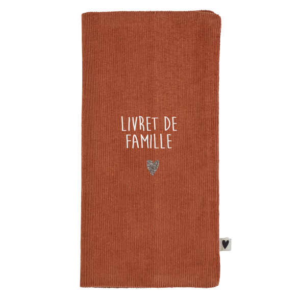 protège livret de famille velours personnalisé