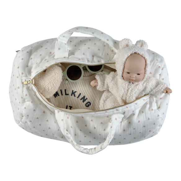 Grand sac polochon gaze coeur