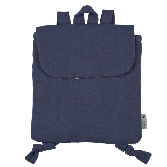 sac à dos gaze bleu jean personnalisé gaze de coton