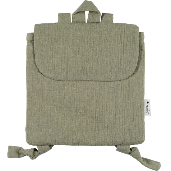 sac à dos gaze vert olive personnalisé gaze de coton