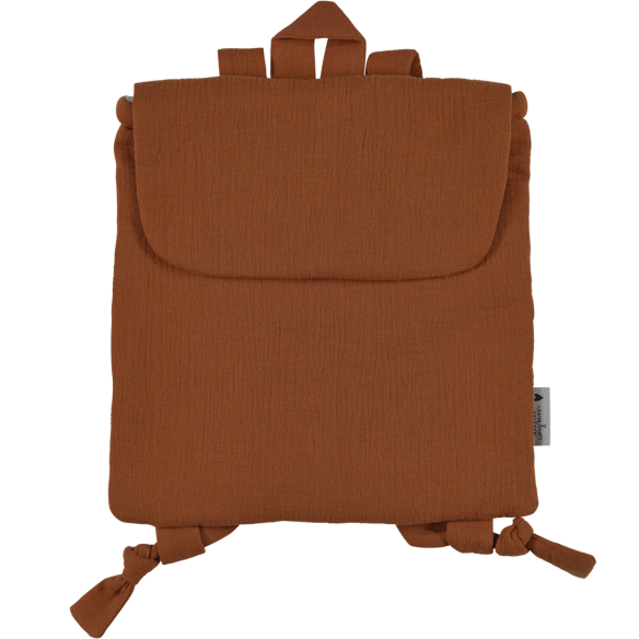 sac à dos pour enfant en gaze de coton caramel personnalisé