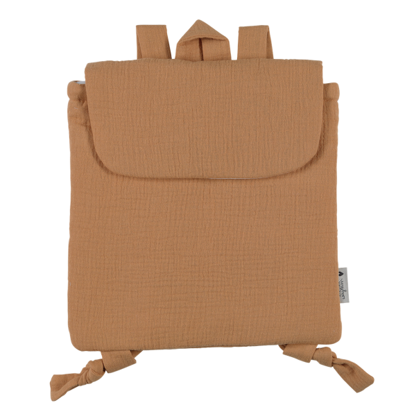 sac à dos enfant gaze de coton camel