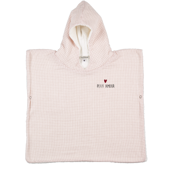 poncho petits carreaux gaze de coton