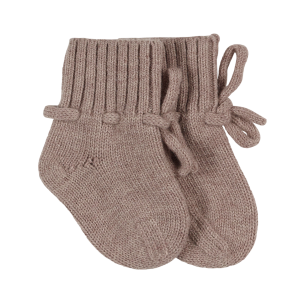 chaussons en laine mérinos bébé naissance beige