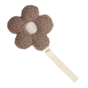 attache tétine fleur moumoute sherpa