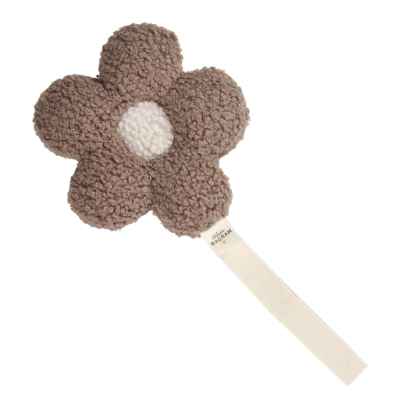 attache tétine fleur moumoute sherpa
