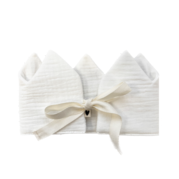 couronne gaze de coton ecru à personnaliser - cadeau anniversaire