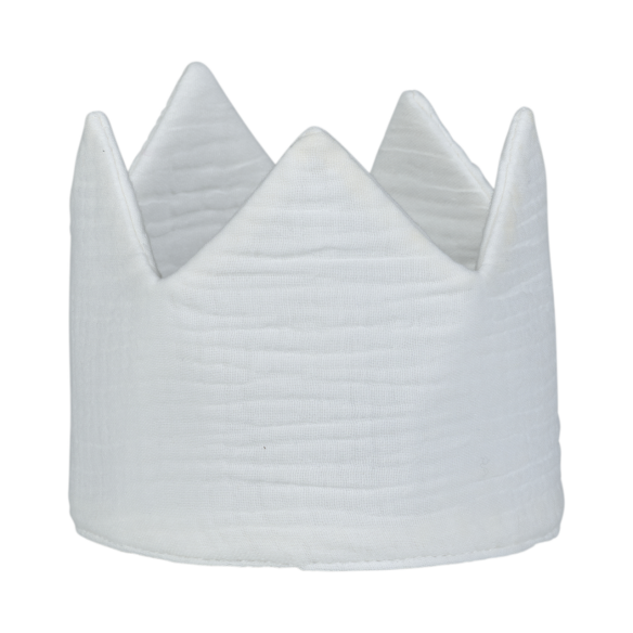 couronne gaze de coton ecru à personnaliser - cadeau anniversaire
