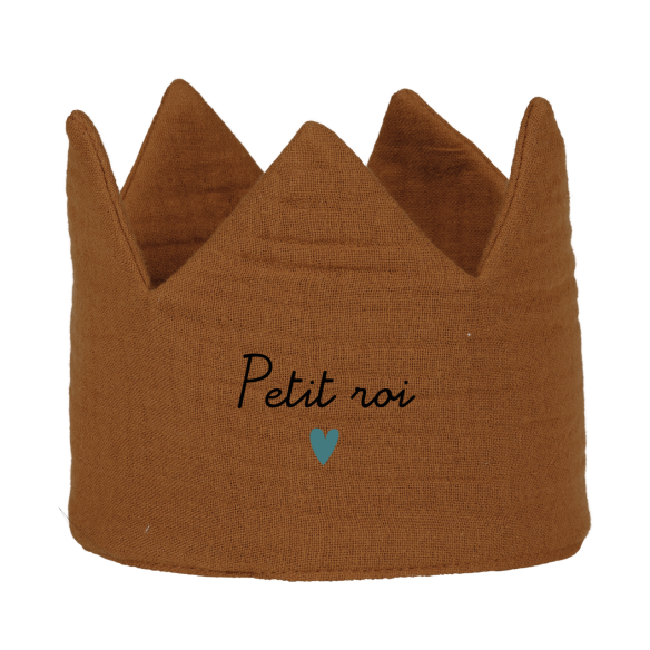 couronne gaze de coton caramel à personnaliser - cadeau anniversaire