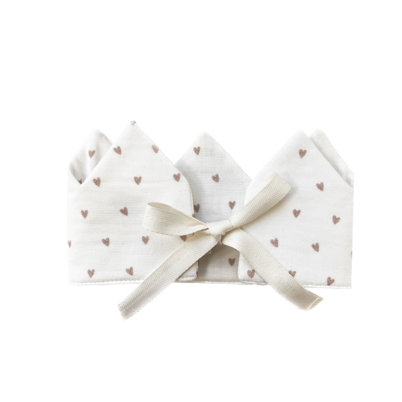 couronne gaze de coton coeur à personnaliser - cadeau anniversaire