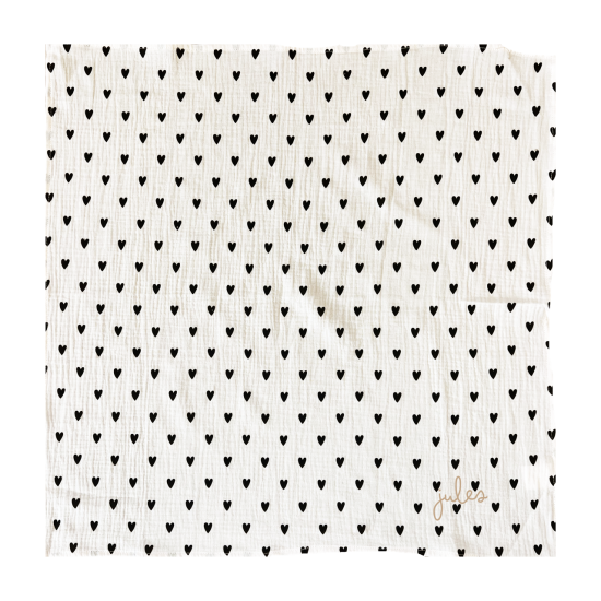 lange coeurs gaze de coton