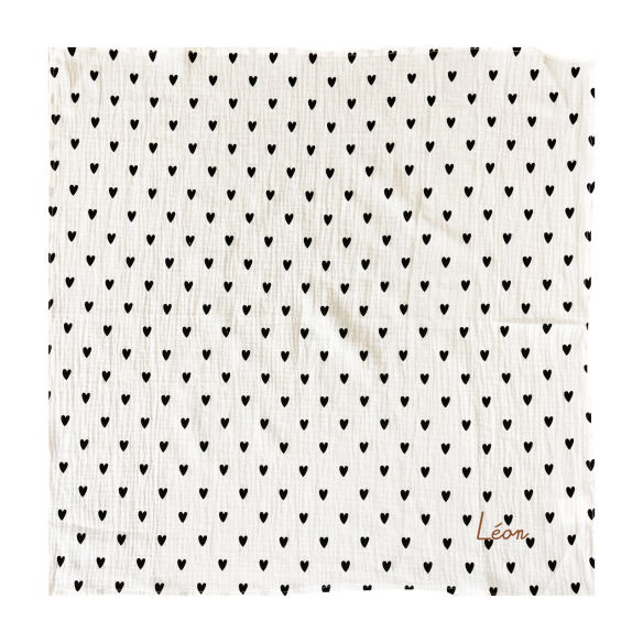 lange coeurs gaze de coton