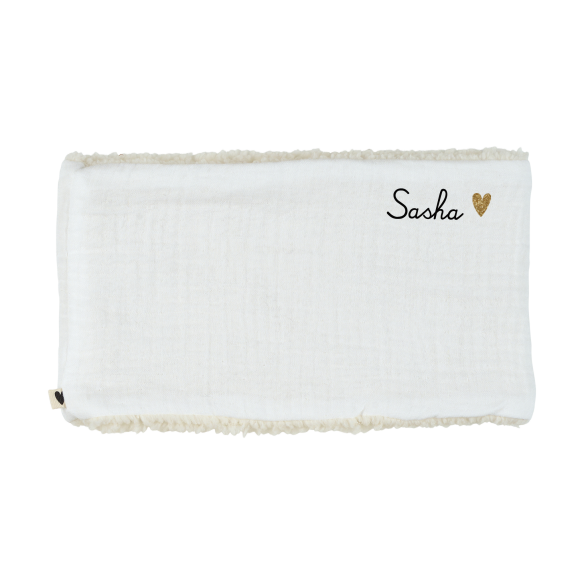 snood bébé enfant gaze écru moumoute snood bébé enfant gaze écru moumoute