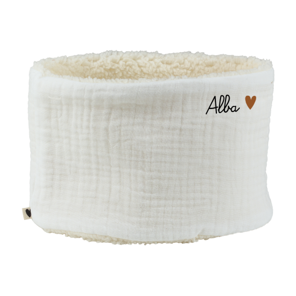 snood bébé enfant gaze écru moumoute snood bébé enfant gaze écru moumoute