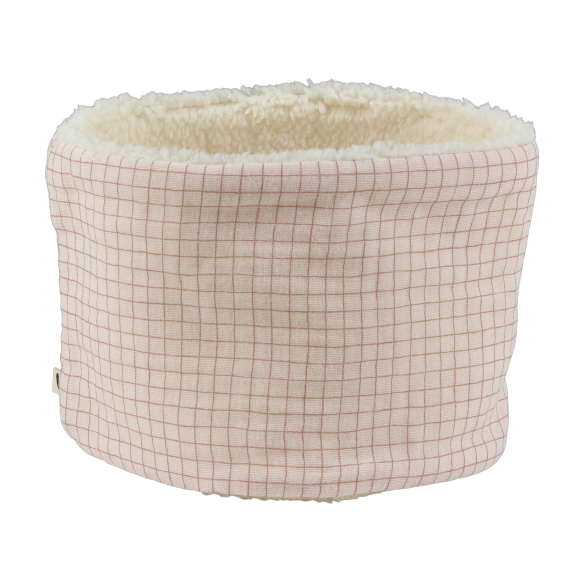 snood bébé enfant gaze petits carreaux moumoute