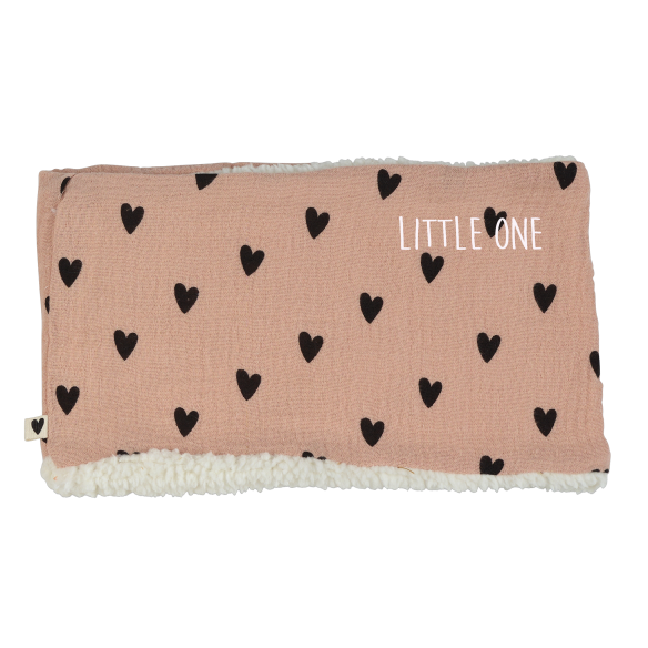 snood bébé enfant gaze coeurs rose moumoute snood bébé enfant gaze coeurs rose moumoute