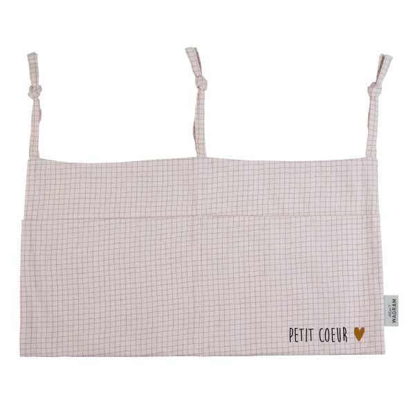 range doudou poche de rangement gaze petits carreaux