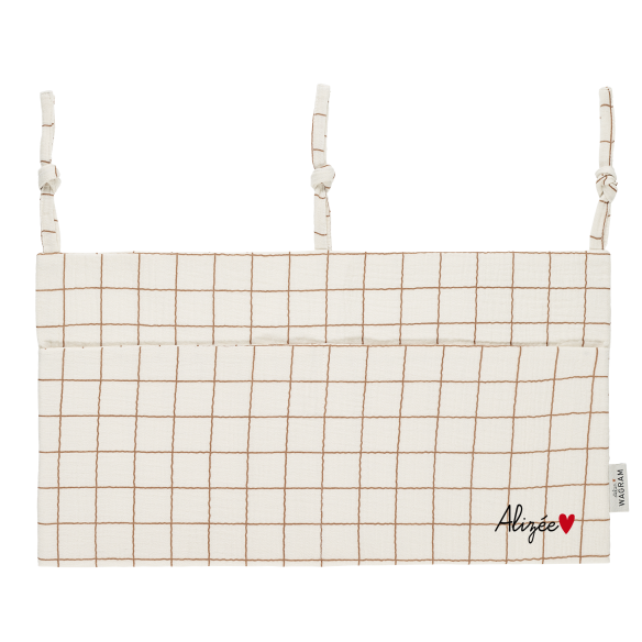 range doudou poche de rangement gaze grands carreaux