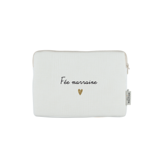 pochette ipad housse tablette gaze ecru