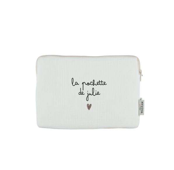 pochette ipad housse tablette gaze ecru