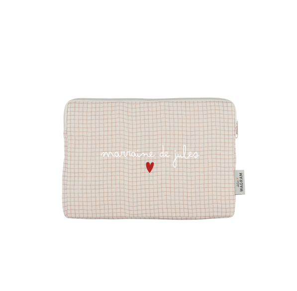 pochette ipad housse tablette gaze petits carreaux