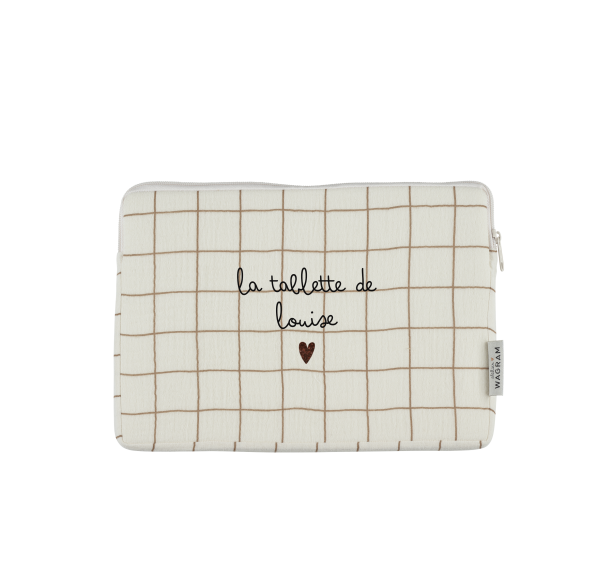 pochette ipad housse tablette gaze grands carreaux
