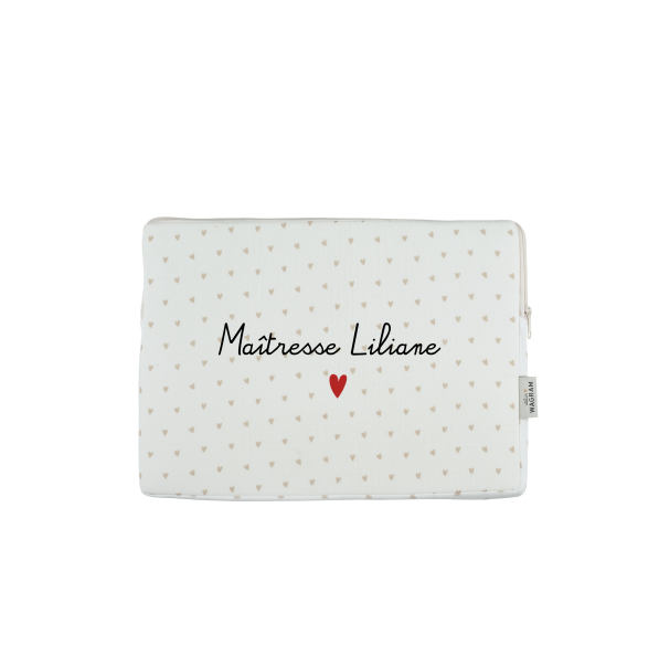 pochette ipad housse tablette gaze coeurs