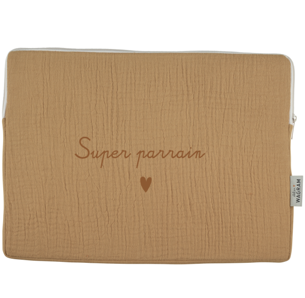 pochette ordinateur housse gaze camel